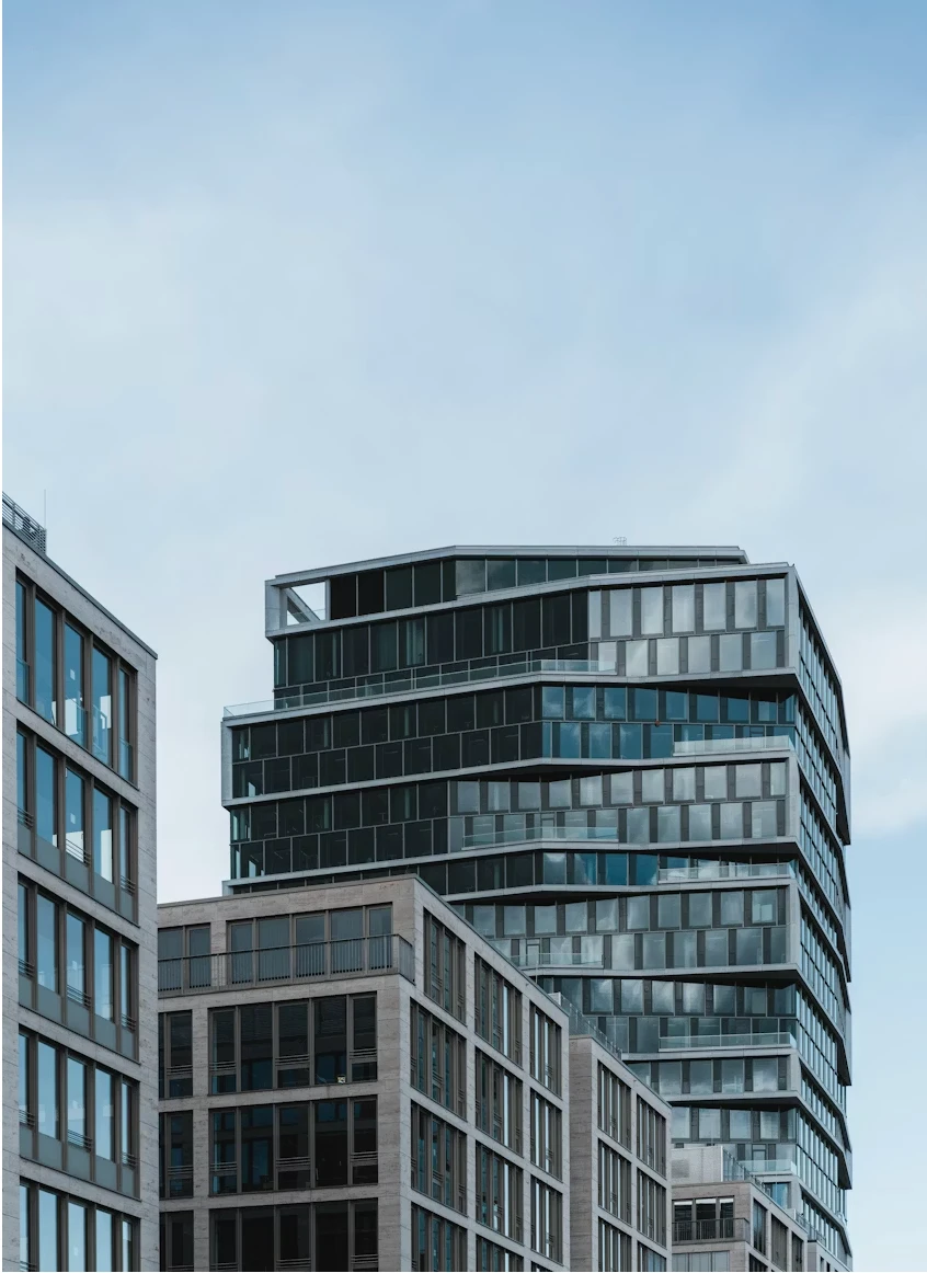 Gebäude mit moderner Fassade